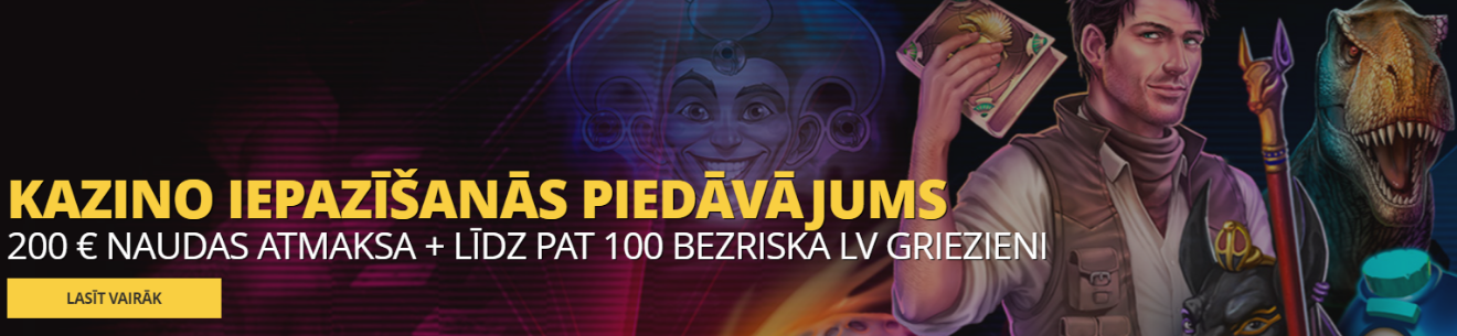 Lvbet kazino iepazīšanās bonuss
